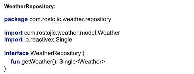 Weather Repository